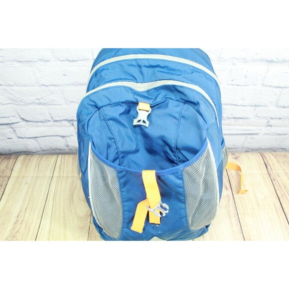 LL Bean Unisex Kid's Explorer Backpack 25L Colorblock Nylon Blue Yellow - Picture 8 of 11